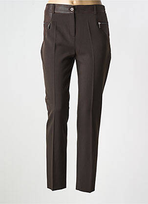 Pantalon slim maro FEMMES JE VOUS AIME femeie