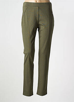 Pantalon slim talie elastică verde HALOGENE femeie