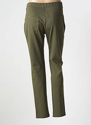 Pantalon slim talie elastică verde HALOGENE femeie