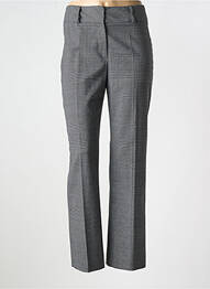 Pantalon drept închidere cu fermoar sub clapetă cu cârlig gri CAROLL femme
