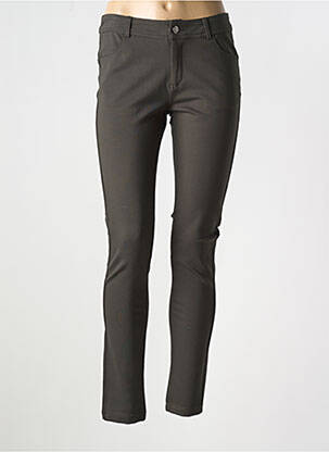 Pantalon slim buzunare verde LAURA JO femeie