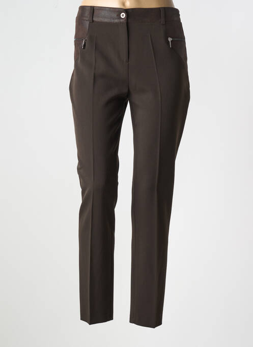 Pantalon slim maro FEMMES JE VOUS AIME femeie