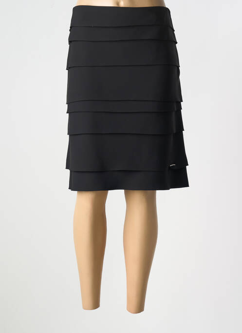 Fustă midi negru QUATRE VINGT JOURS femeie