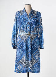 Rochie midi imprimeu fantezie mâneci lungi albastru VALMODE femme
