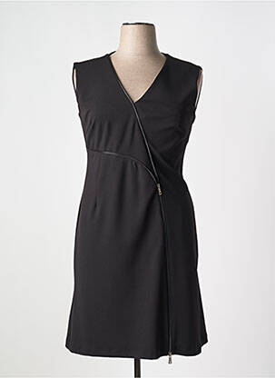 Rochie midi fără mâneci fără mâneci negru FEMMES JE VOUS AIME femeie