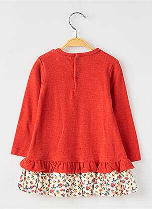 Rochie midi închidere presată mâneci lungi portocaliu BABY BOL fată