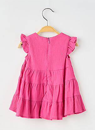 Rochie midi căptușeală mâneci scurte roz BABY BOL fată