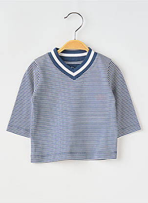 Tricou mâneci lungi mâneci lungi albastru PETIT BATEAU copil