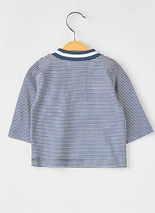 Tricou mâneci lungi mâneci lungi albastru PETIT BATEAU copil