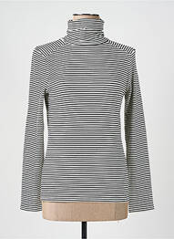 Pulover cu guler înalt croială cambrată mâneci lungi negru KANOPE femme