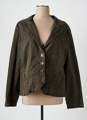 Jachete casual guler tip costum verde JOST femeie