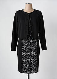 Set rochie tip jachetă lejeră negru QUATRE VINGT JOURS femme