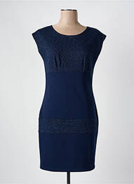 Rochie scurtă mâneci scurte mâneci scurte albastru QUATRE VINGT JOURS femme