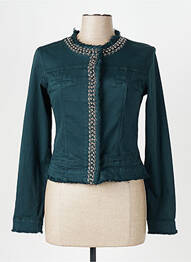 Jachete casual guler rotund verde MELLY & CO femme