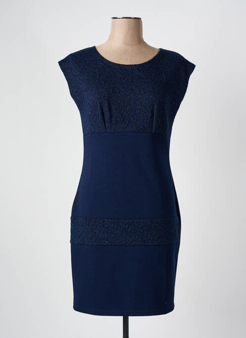 Rochie scurtă albastru QUATRE VINGT JOURS femeie