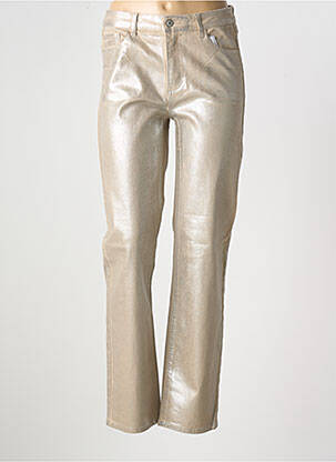 Blugi cu croială slim bej CAPTAIN TORTUE femeie