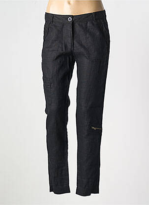 Pantalon slim negru MISS CAPTAIN femeie