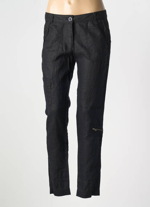 Pantalon slim negru MISS CAPTAIN femeie