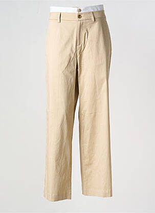 Pantalon drept elasticitate talie înaltă bej MAISON CAPTAIN femeie