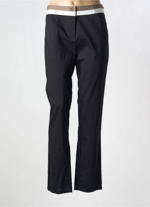 Pantalon slim țesătură poplin mărime normală negru MISS CAPTAIN femeie