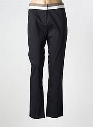 Pantalon slim țesătură poplin mărime normală negru MISS CAPTAIN femme