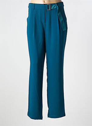 Pantalon chino închidere cu fermoar sub clapetă cu cârlig mărime normală verde MAISON CAPTAIN femeie