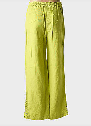 Pantalon drept țesătură crep mărime normală verde CAPTAIN TORTUE femeie