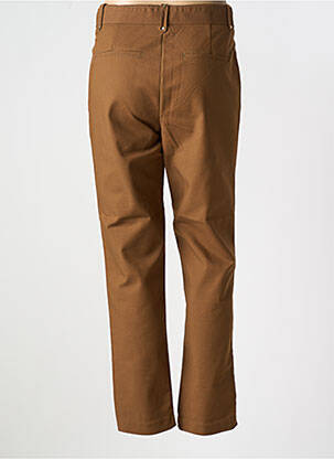 Pantalon chino țesătură poplin mărime normală maro MAISON CAPTAIN femeie