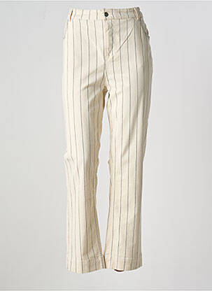 Blugi cu croială dreaptă bej MAISON CAPTAIN femeie