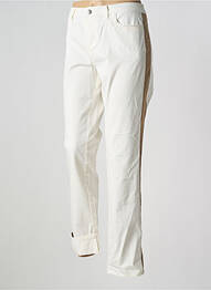 Pantalon slim țesătură poplin mărime normală bej TREND MISS CAPTAIN TREND femeie