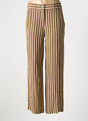 Pantalon drept țesătură crep mărime normală verde MAISON CAPTAIN femeie