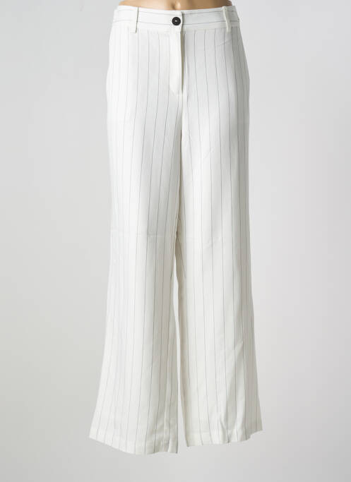 Pantalon larg alb MAISON CAPTAIN femeie