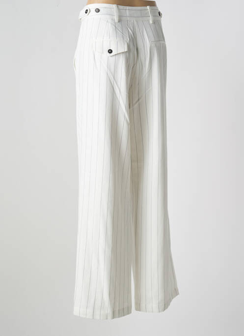 Pantalon larg alb MAISON CAPTAIN femeie