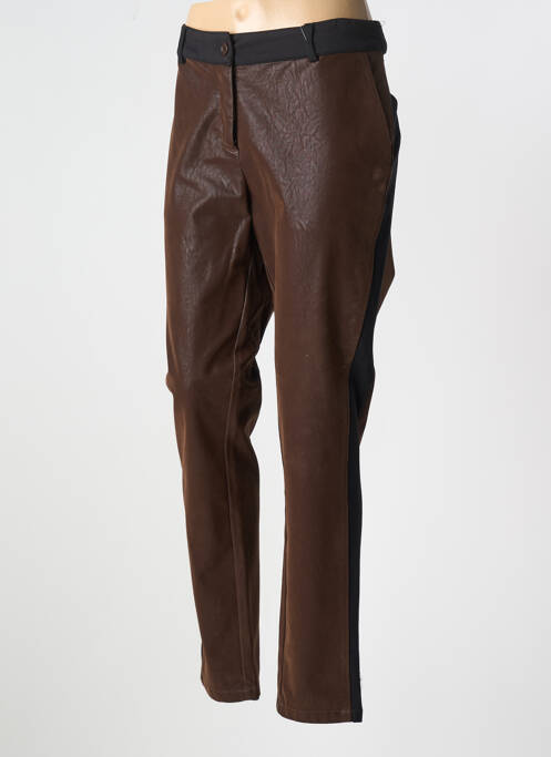 Pantalon chino maro TREND BY CAPTAIN TORTUE femeie