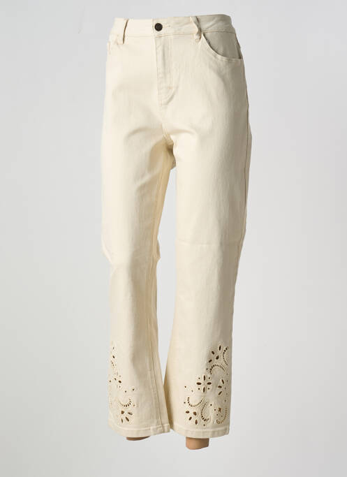 Blugi cu croială dreaptă elasticitate mărime normală bej MAISON CAPTAIN femme