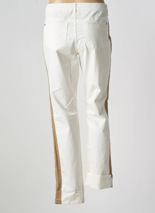 Pantalon slim țesătură poplin mărime normală bej TREND MISS CAPTAIN TREND femme