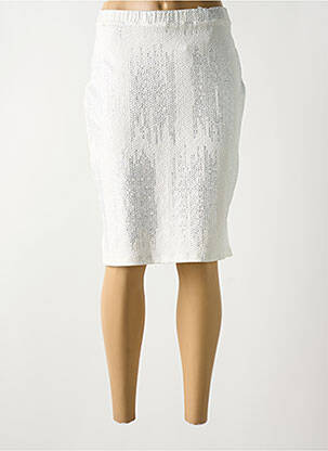 Fustă midi alb FRANCE RIVIERE femeie