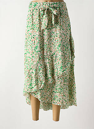 Fustă lungă verde COULEURS DU TEMPS femeie