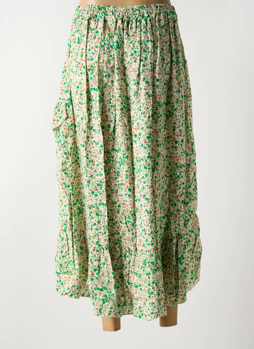 Fustă lungă verde COULEURS DU TEMPS femeie