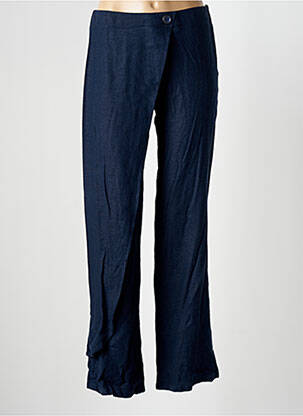 Pantalon drept talie elastică albastru MERI & ESCA femeie