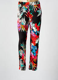Pantalon slim talie elastică mărime normală negru MERI & ESCA femme
