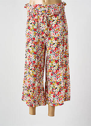 Pantalon 7/8 talie înaltă talie înaltă roșu COULEURS DU TEMPS femeie