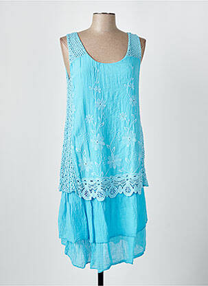 Rochie midi albastru COULEURS DU TEMPS femeie