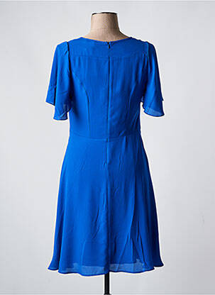 Rochie midi țesătură crep mâneci scurte albastru GREGORY PAT femeie
