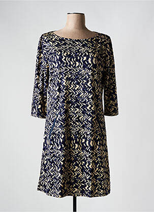 Rochie midi mâneci 3/4 mâneci 3/4 albastru KACY femeie
