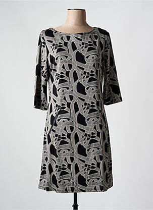 Rochie midi mâneci 3/4 mâneci 3/4 negru VEGAS femeie