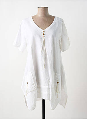 Tunică mâneci scurte alb MERI & ESCA femeie