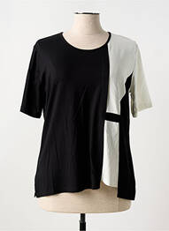 Tricou elasticitate mâneci scurte negru GUY DUBOUIS femme