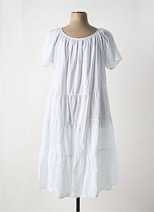 Rochie midi mâneci scurte mâneci scurte alb MERI & ESCA femeie