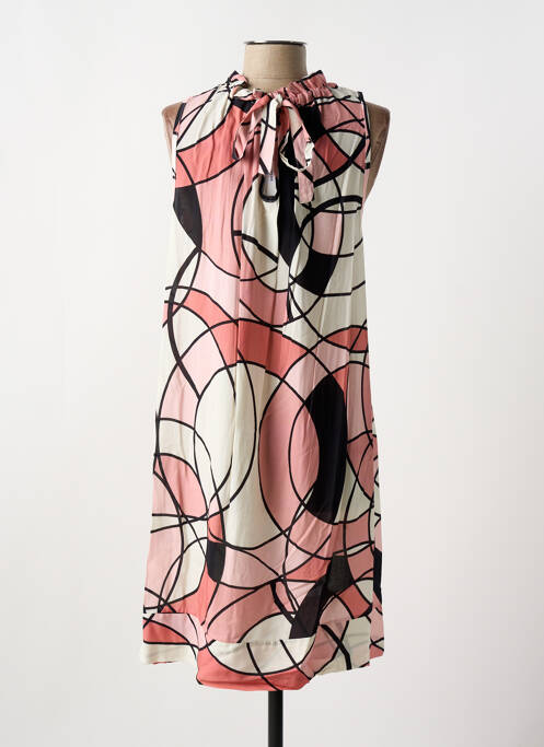 Rochie midi roz COULEURS DU TEMPS femeie